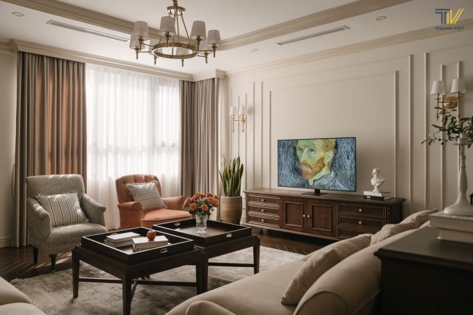 Phòng khách cổ điển mang phong cách Traditional