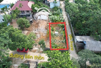 BÁN GẤP LÔ ĐẤT 2 MẶT TIỀN LƯNG TỰA NÚI CÓ DT 138m2 (100m2 ONT) GIÁ CHỈ VÀI TRĂM TRIỆU